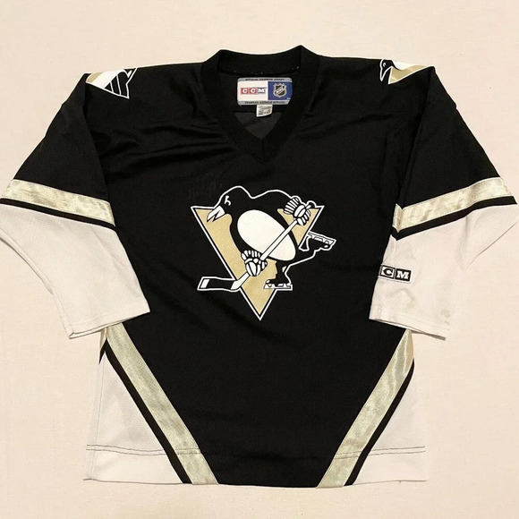 NHL Pittsburgh Penguins CCM Jersey Youth L/XL Stains - Picture 1 of 16